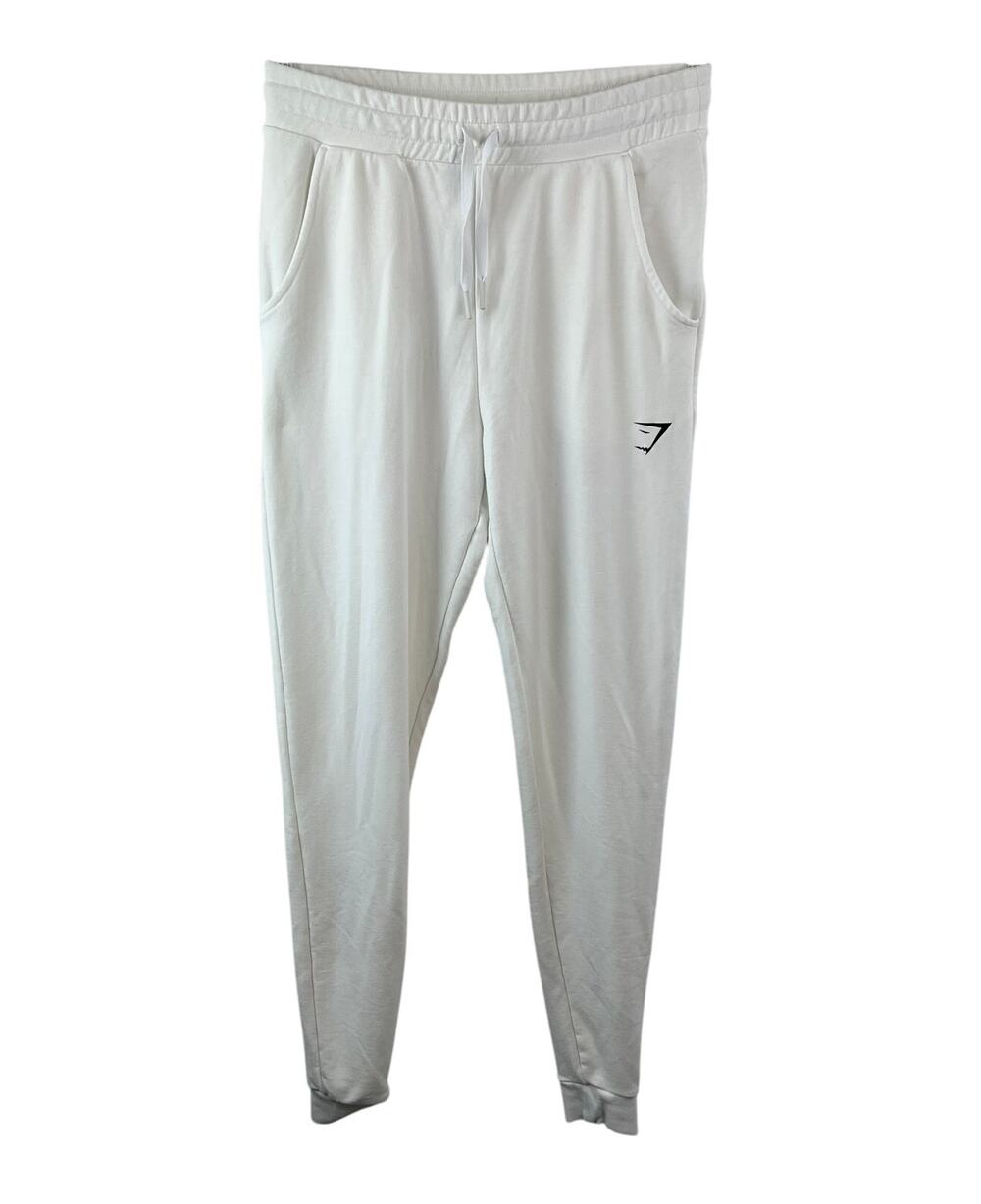 Gymshark Pippa White Training Jogger Pants Stretch High Rise Tapered Leg Small S